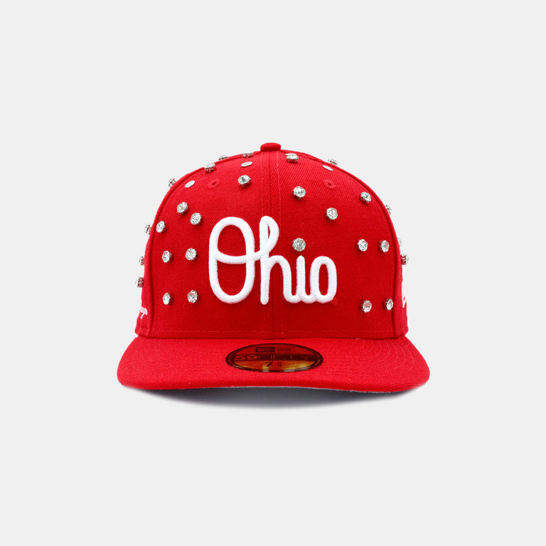 CHAMPIONSHIP RING  'SCRIPT OHIO' RED FITTED