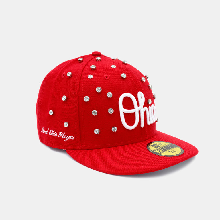 CHAMPIONSHIP RING  'SCRIPT OHIO' RED FITTED